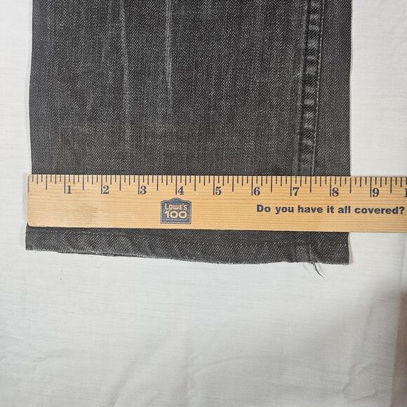 G By Guess Jeans Womens 29* 30x30 Black Gray Joey Low Bootcut Denim Distressed - Picture 6 of 11